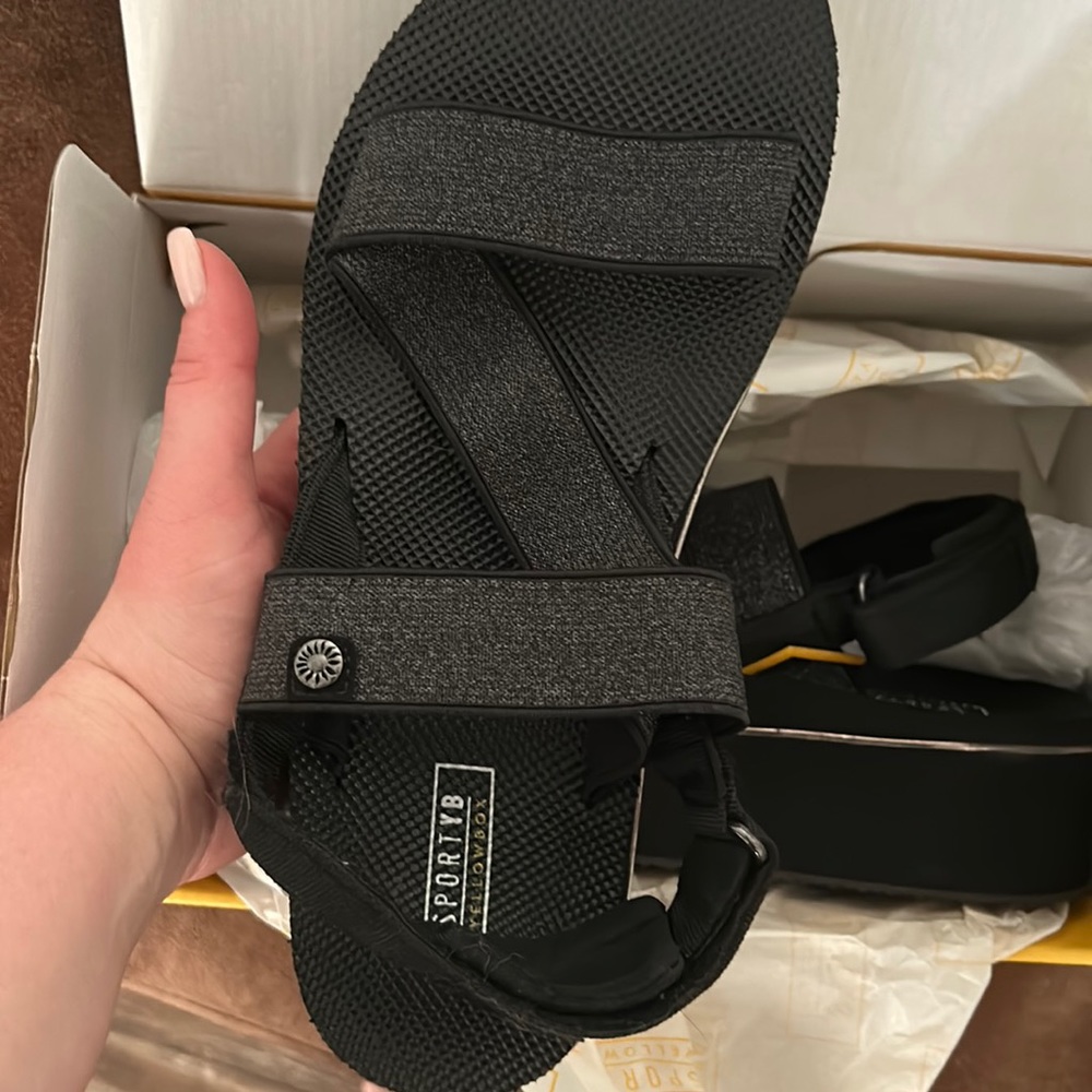 Yellow box sandals